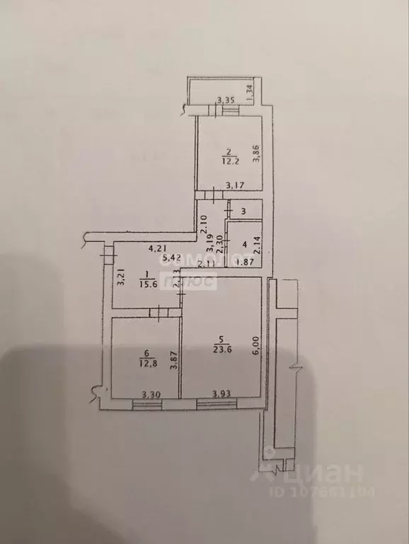 2-к кв. Липецкая область, Липецк ул. Имени Мичурина, 22А (69.8 м) - Фото 2