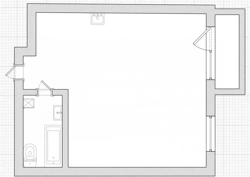 1-к кв. Омская область, Омск ул. 1-ой Красной Звезды, 73 (44.87 м) - Фото 1