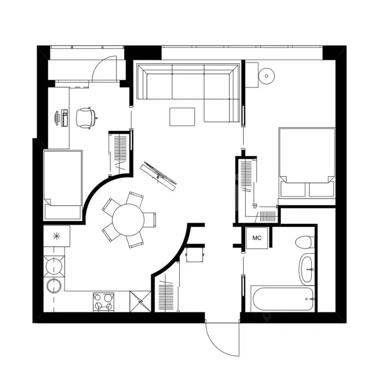 3-к кв. Москва Новодмитровская ул., 2к6 (55.0 м) - Фото 2