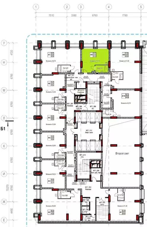 Офис в Новосибирская область, Новосибирск Лэнд Лорд жилой комплекс (38 ... - Фото 2