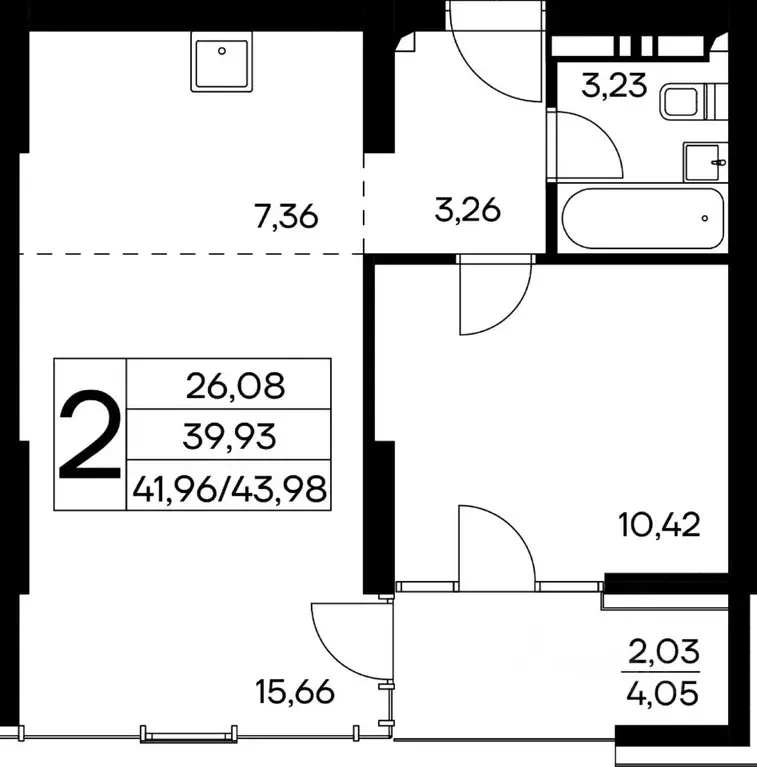 2-к кв. Крым, Алушта муниципальный округ, пос. Семидворье  (43.98 м) - Фото 1
