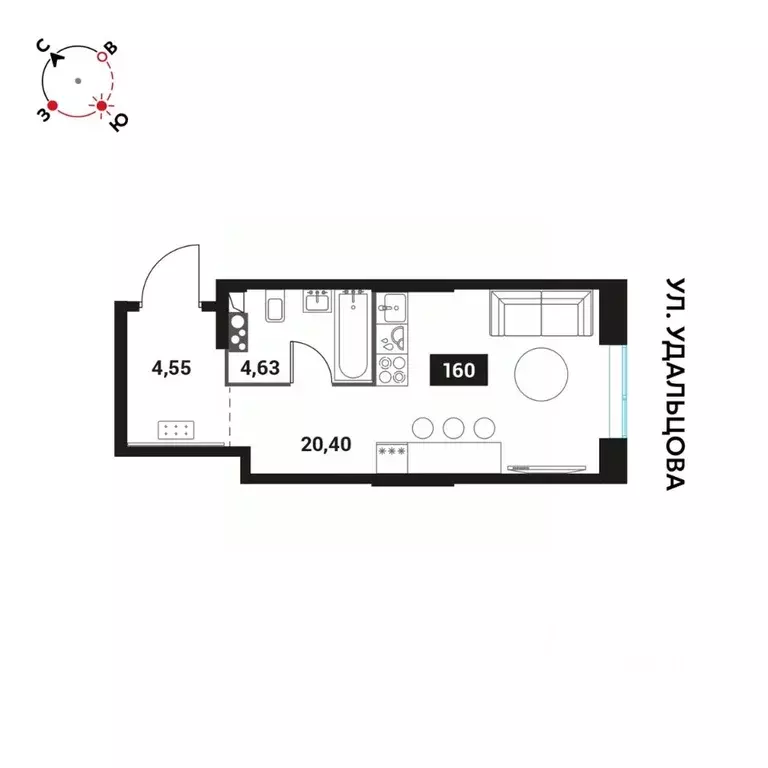 1-к кв. Москва Инноватор жилой комплекс, кА (29.2 м) - Фото 0