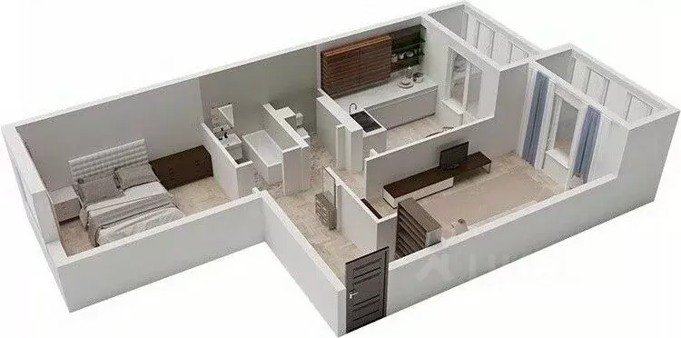 2-к кв. Крым, Симферопольский район, с. Мирное МирГрад жилой комплекс ... - Фото 1