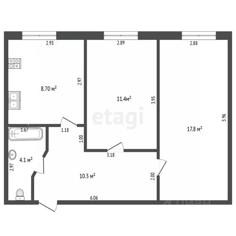 2-к кв. Ямало-Ненецкий АО, Тарко-Сале Пуровский район, Геолог мкр, 19 ... - Фото 2