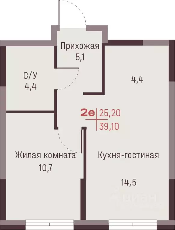 2-к кв. Свердловская область, Екатеринбург Академический мкр, 19-й ... - Фото 2