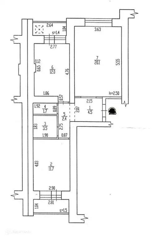 Продаётся 2-к квартира, 62 м - Фото 1