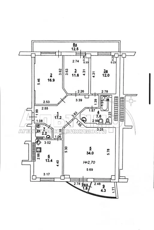 4-комнатная квартира: Ростов-на-Дону, Рабочая площадь, 25 (133.5 м) - Фото 2