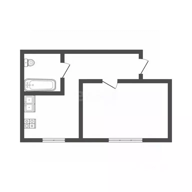 1-к кв. Кемеровская область, Прокопьевск просп. Шахтеров, 47 (33.8 м) - Фото 2