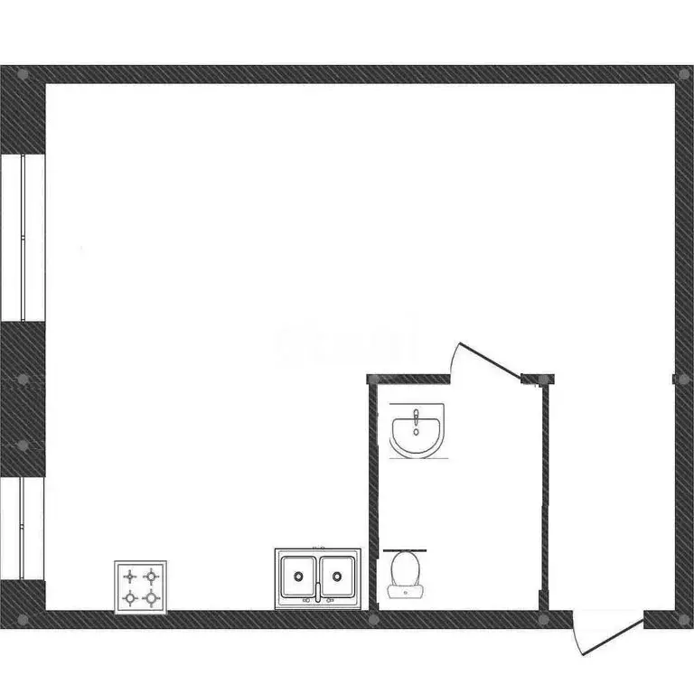 Квартира-студия: Вологда, Пролетарская улица, 75 (30.4 м) - Фото 1
