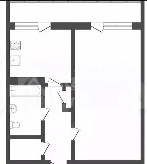 1-к кв. Тюменская область, Тюмень ул. Энергетиков, 53 (34.5 м) - Фото 2