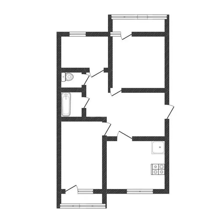 3-комнатная квартира: Бийск, улица Николая Гоголя, 216 (68.2 м) - Фото 1