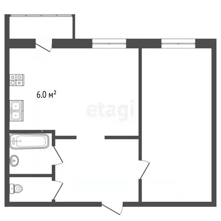 2-к кв. Алтайский край, Новоалтайск ул. Анатолия, 41В (47.0 м) - Фото 1