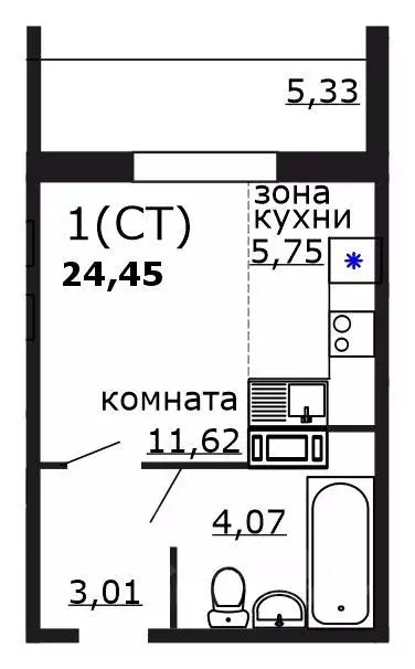 Студия Челябинская область, Челябинск Краснопольская Площадка 1 ... - Фото 1