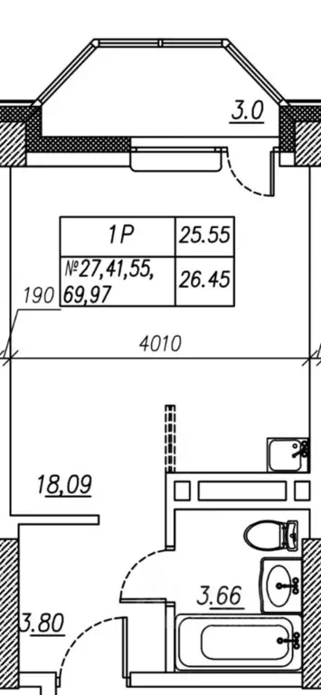 1-к кв. Приморский край, Владивосток ул. Нейбута, 135с1 (26.45 м) - Фото 0