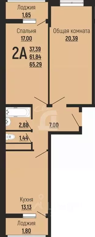 2-к кв. Краснодарский край, Краснодар Славянский мкр, ул. Заполярная, ... - Фото 2