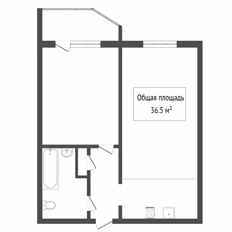 2-комнатная квартира: Новосибирск, улица Николая Сотникова, 6 (52 м) - Фото 1