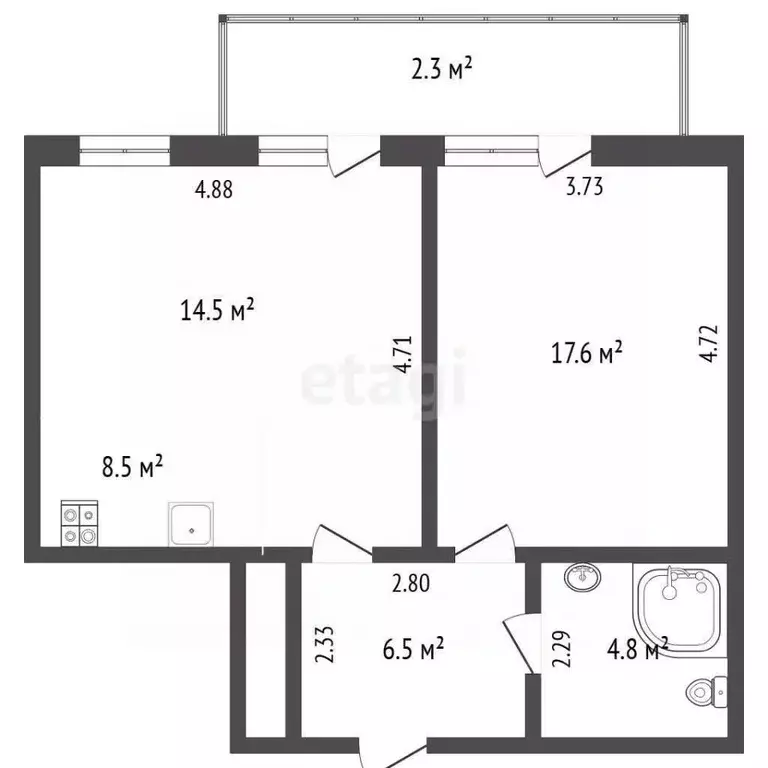 2-к кв. Ямало-Ненецкий АО, Новый Уренгой Дружба мкр, 6/2 (68.6 м) - Фото 1