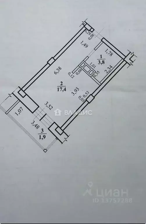Студия Забайкальский край, Чита ул. Тимирязева, 23 (23.1 м) - Фото 2