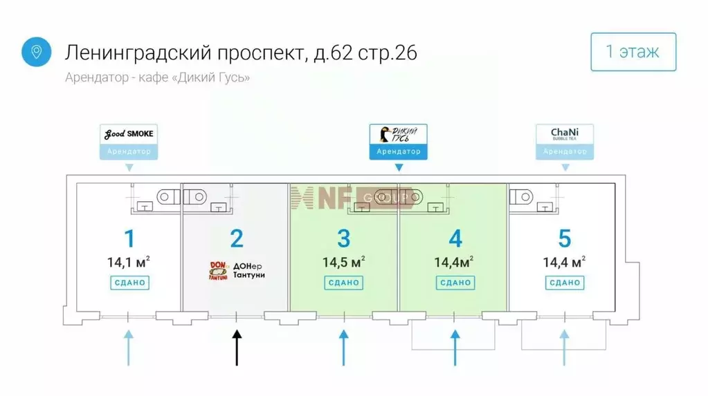 Торговая площадь в Москва Ленинградский просп., 62С26 (14 м) - Фото 1