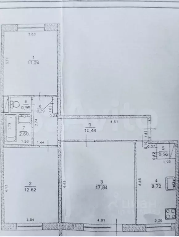 3-к кв. Ульяновская область, Ульяновск Камышинская ул., 2А (65.3 м) - Фото 1