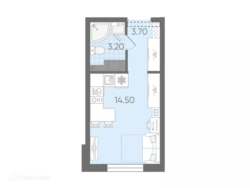 Продаётся квартира-студия, 21.4 м - Фото 0