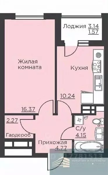 1-к кв. Воронежская область, Воронеж ул. Ломоносова, 116Б (39.4 м) - Фото 0