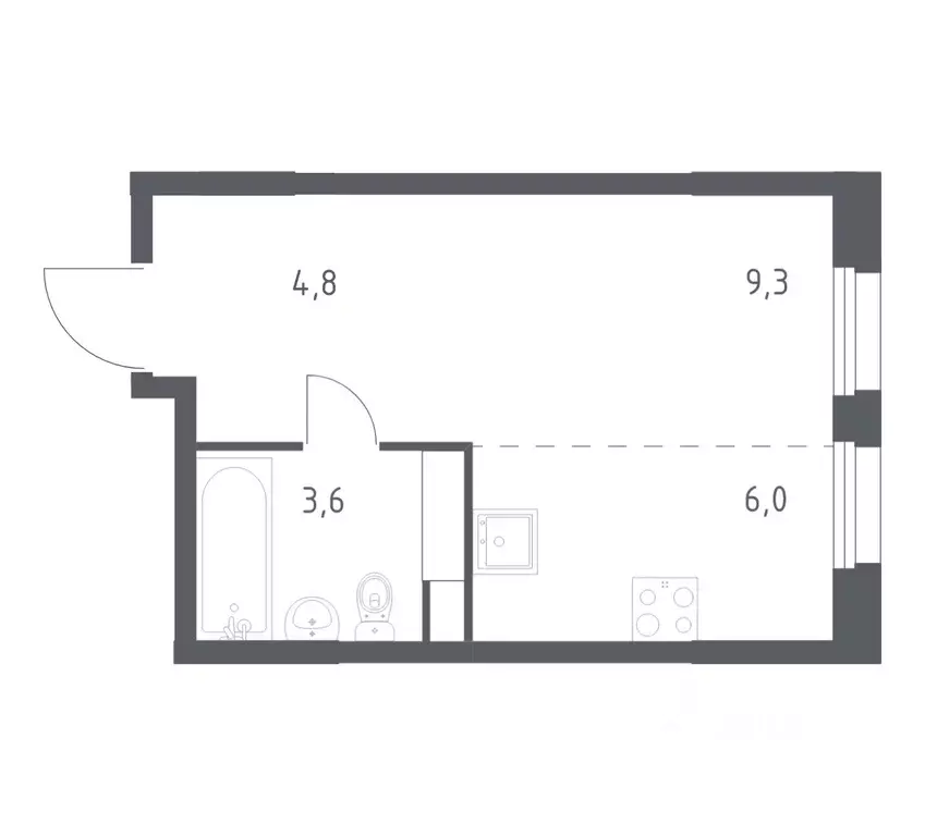 Студия Москва Сосенское поселение, просп. Куприна, 40к9 (22.8 м) - Фото 0