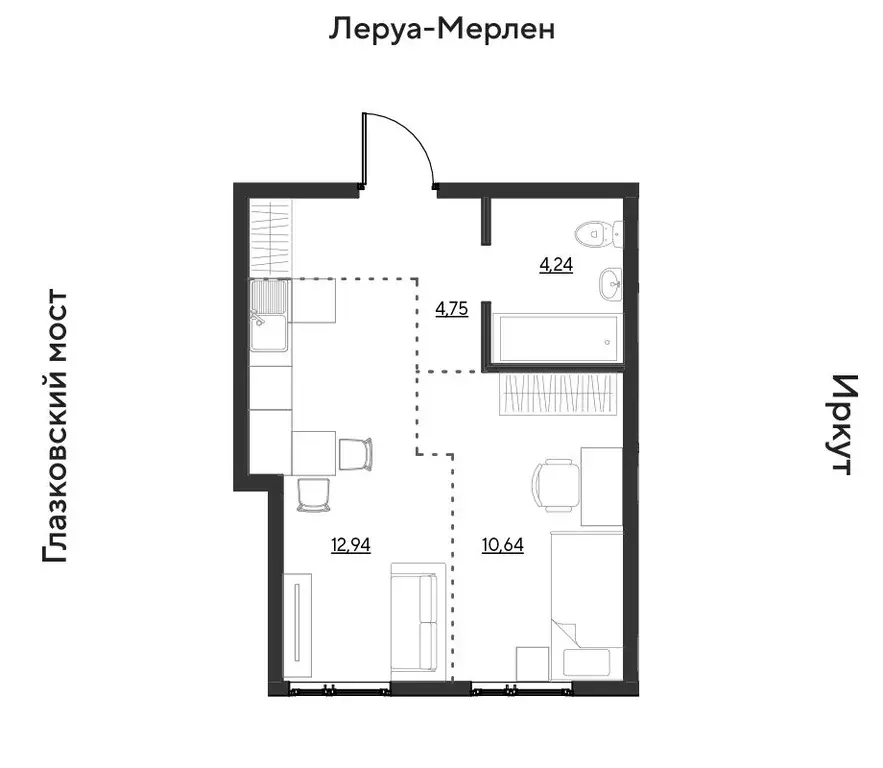 1-к кв. Иркутская область, Иркутск Затон кв-л, ул. Набережная Иркута ... - Фото 0