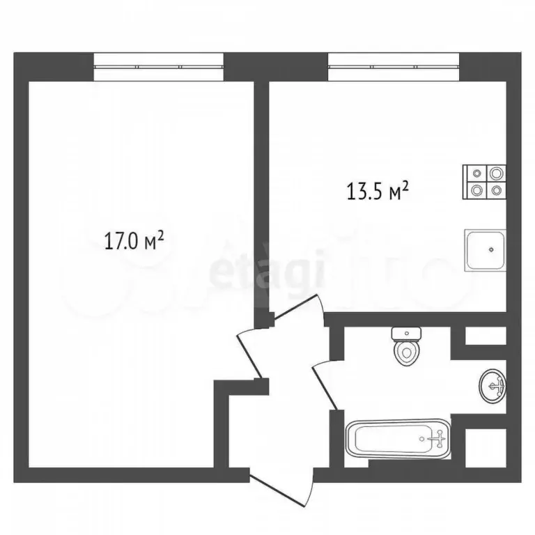 Квартира-студия, 29,4 м, 11/17 эт. - Фото 0