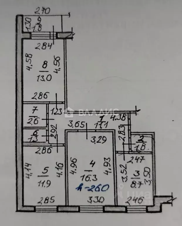 3-к кв. Башкортостан, Стерлитамак Солнечный мкр, ул. Юрматинская, 1 ... - Фото 2