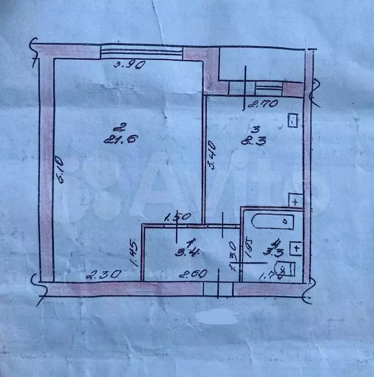 1-к. квартира, 36,6 м, 2/5 эт. - Фото 0