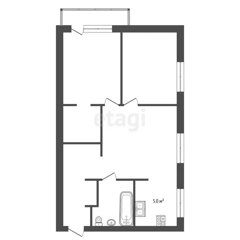 3-комнатная квартира: Ярославль, улица Чехова, 25 (51.7 м) - Фото 0