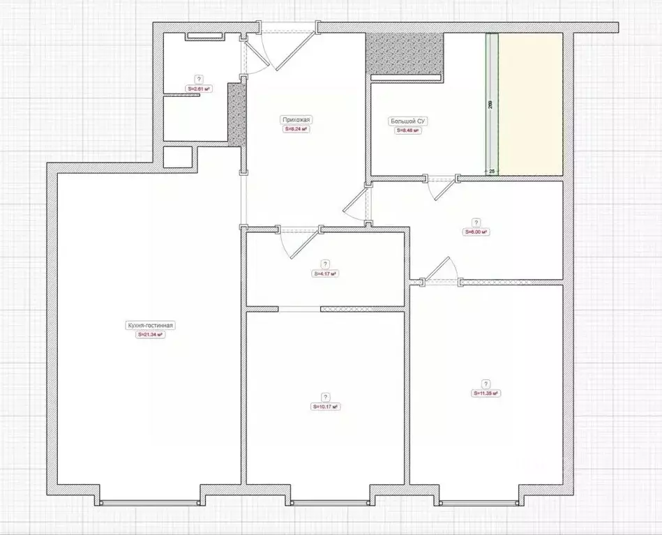 Квартира, 2 комнаты, 73.8 м - Фото 2
