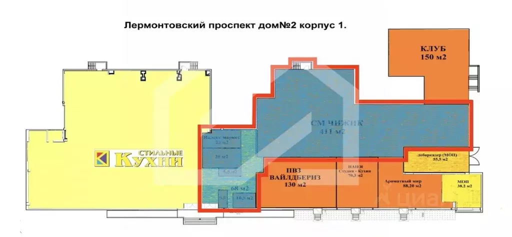Помещение свободного назначения в Москва Лермонтовский просп., 2К1 ... - Фото 2