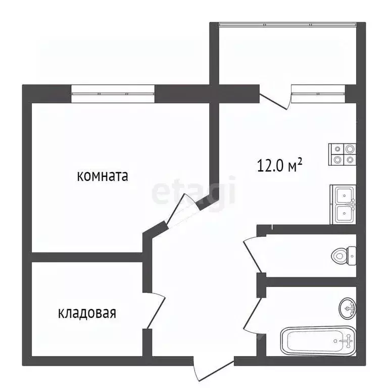 1-к кв. Ярославская область, Ярославль ул. Добрынина, 25 (45.9 м) - Фото 1