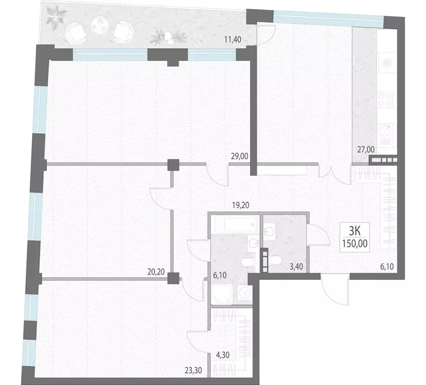 3-к кв. Свердловская область, Екатеринбург ул. Первомайская, 7 (150.0 ... - Фото 1