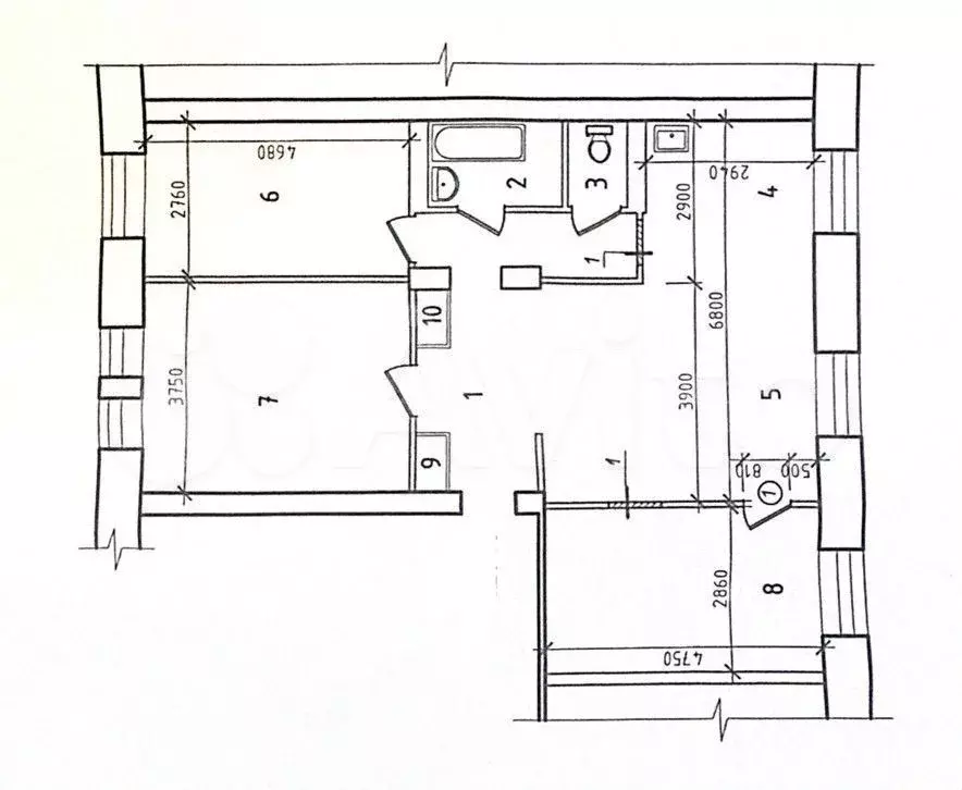 4-к. квартира, 86,6 м, 2/3 эт. - Фото 0