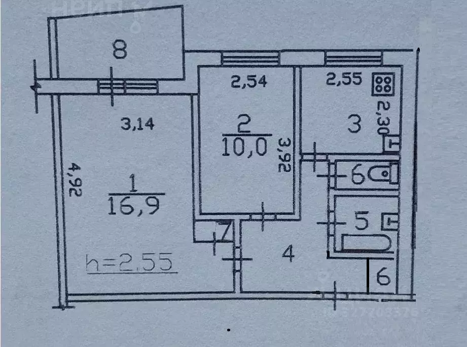 2-к кв. Московская область, Балашиха Кучино мкр, ул. Почтовая, 5к1 ... - Фото 2