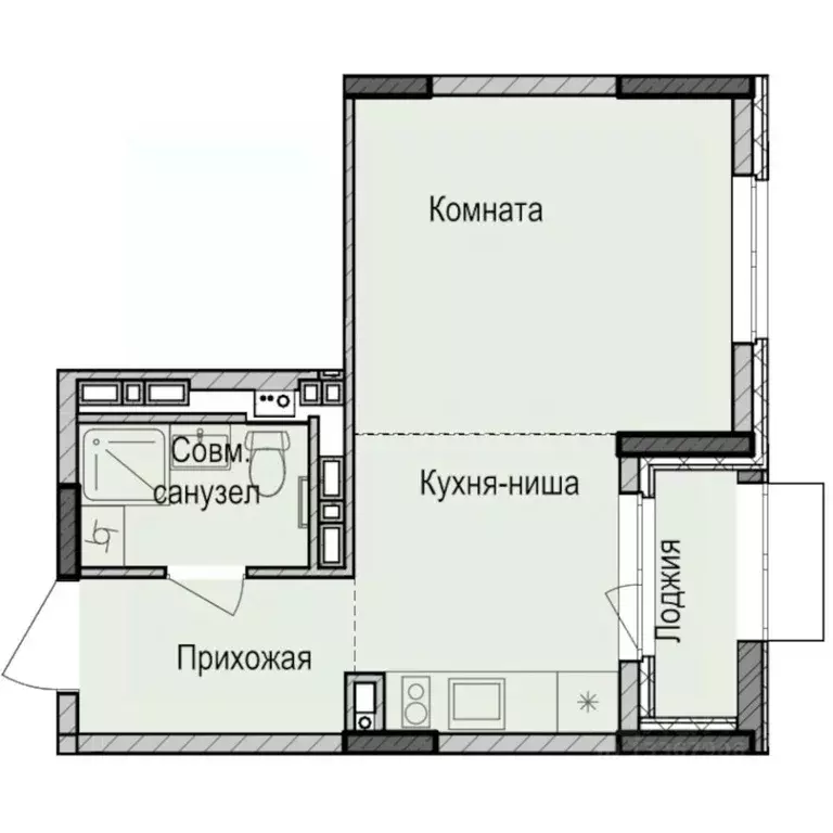 Студия Удмуртия, Ижевск Карлутский жилрайон, 3-й мкр,  (28.4 м) - Фото 0