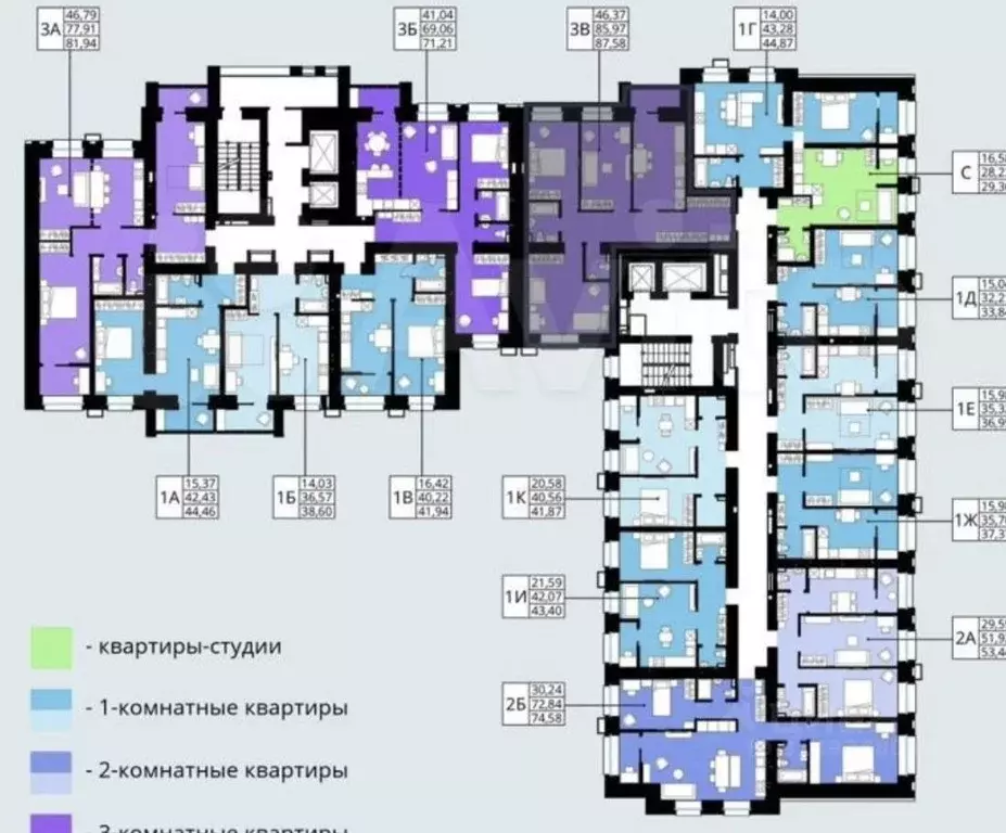 3-к кв. Омская область, Омск ул. 5-я Северная, 124 (85.7 м) - Фото 1