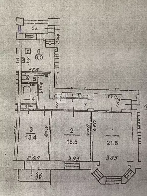 3-к. квартира, 85,1 м, 6/10 эт. - Фото 0