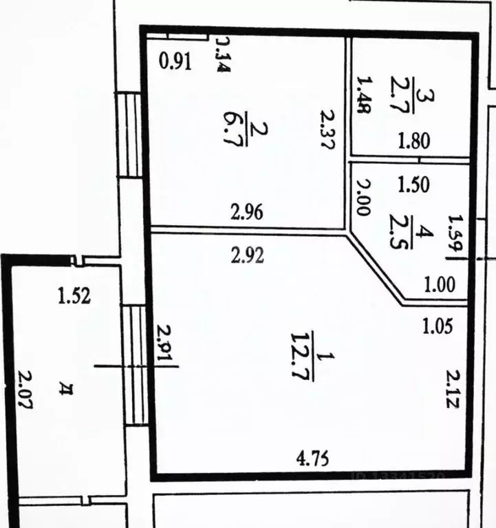 1-к кв. Ульяновская область, Ульяновск Камышинская ул., 91Б (24.6 м) - Фото 2