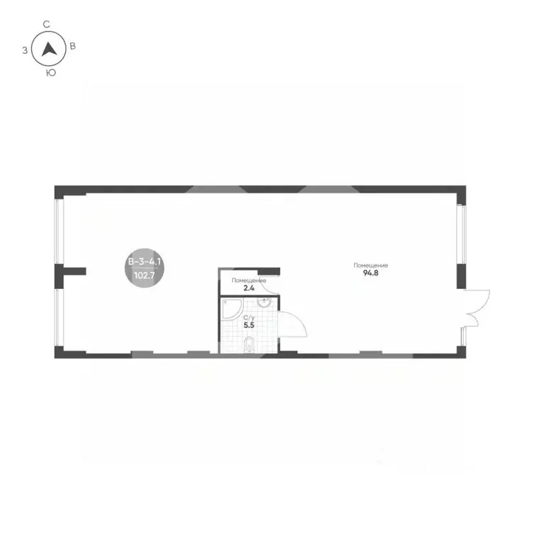 Помещение свободного назначения в Москва 2-я оч., Шагал жилой ... - Фото 2