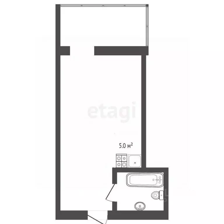 Студия Тюменская область, Тюмень Шаимский проезд, 14А (12.8 м) - Фото 2