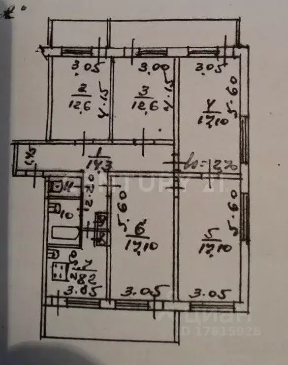 4-к кв. Дагестан, Махачкала Ташкентская ул., 15 (130.0 м) - Фото 1