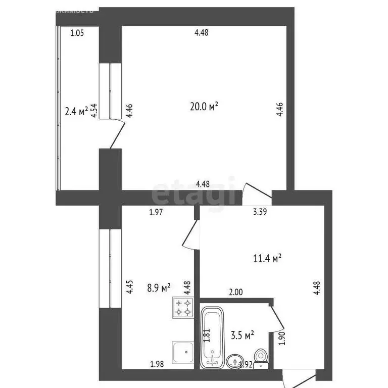 1-комнатная квартира: Стерлитамак, микрорайон Южный, улица Суханова, ... - Фото 1