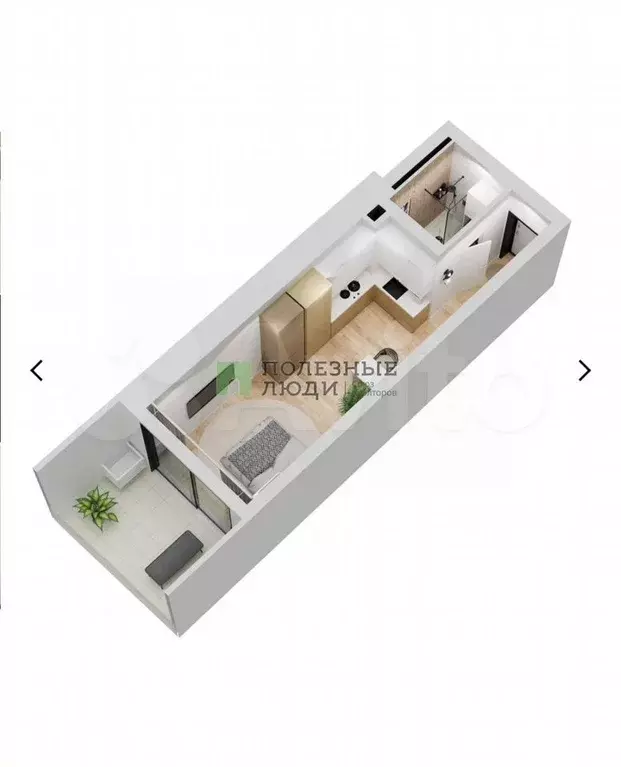 Апартаменты-студия, 30 м, 3/9 эт. - Фото 0