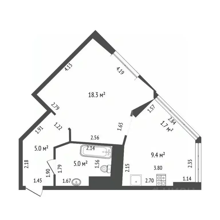 1-к кв. Московская область, Красногорск Успенская ул., 32 (37.7 м) - Фото 2