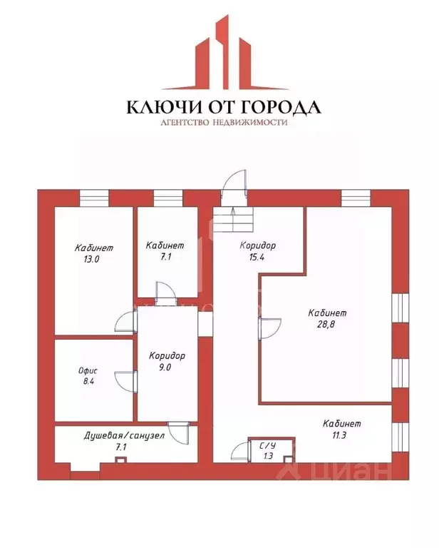 Офис в Санкт-Петербург Расстанная ул., 10 (102 м) - Фото 1