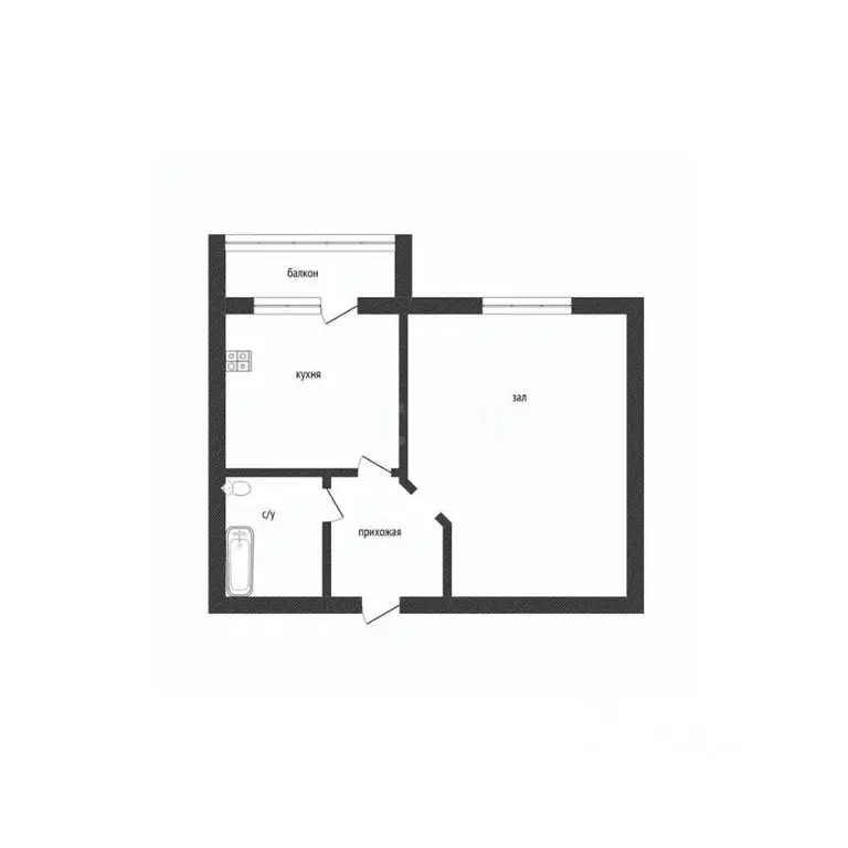 1-к кв. Башкортостан, Нефтекамск ул. Городская, 6А (36.2 м) - Фото 2